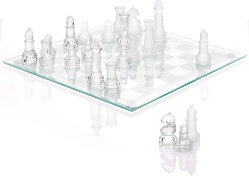 Jeu échecs verre - jeu, d'Échecs