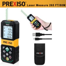 PREXISO Laser Measure Rechargeable 265FtGreen Beam LaserMeasurement Tool Plastic