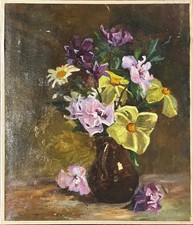 Tableau HST "Vase et bouquet