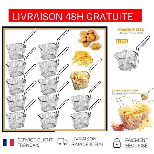 Mini paniers friture frites - 12,