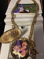 Disney Fantasyland Merlin Art Classic Pocket Watch in Original Case May 2001
