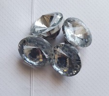 4 BOUTONS COUTURE REMBOURRAGE STRASS FACONNES POINTE DIAMANT DIAMETRE 25mm