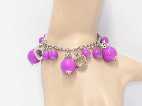 Bracelet argente perles - bracelet, en