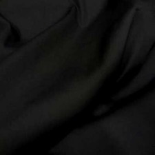 Tissu Popeline coton lycra noire en 1.50m de large