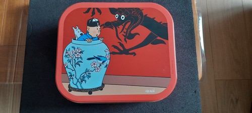 Boite tintin biscuit delacre - boite,