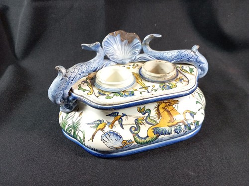 Encrier bureau faience gien - faience, de