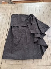 Max Mara Laine Wool Angora Cashmere Blend Ruffled Knee Length Skirt 40 / 6