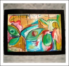 PEINTURE SUR PANNEAU BOIS