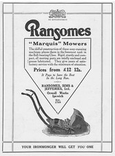 RANSOMES Marquis Mowers - Vintage Advertisement 1929