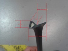 HYMER MOTORHOME REAR BUMPER TRIM SOLD PER METER WITH MASTIC LIGHT GREY