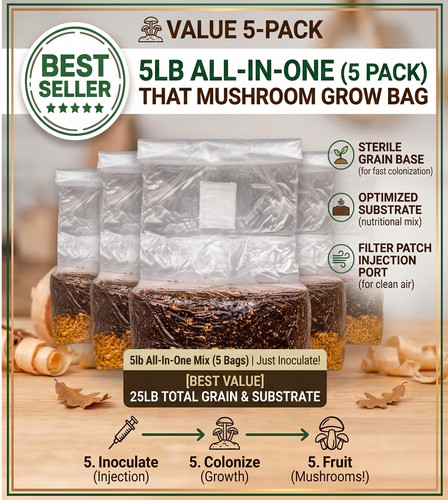 All one mushroom grow - in, bag