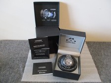 CITIZEN ECO DRIVE RADIO CONTROL TITANIUM CHRONO SKYHAWK WATCH RX- S092197 w/BOX+