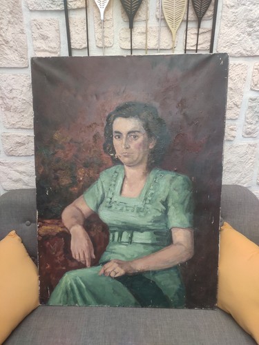 Ancien tableau huile sur - tableau,