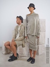 RUNDHOLZ DIP JUPE DROITE GRIS