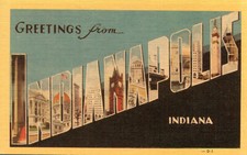 Carte ETATS UNIS Greetings from INDIANAPOLIS Indiana