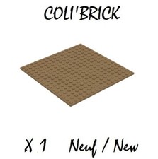 lego 91405 - 1x Plaque / Base Plate 16x16 - Beige F. / Dark Tan - NEUF 4613196