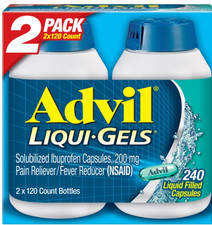 Advil Liqui-Gels (240 Count) Pain Reliever/Fever Reducer Liquid Filled Capsule 