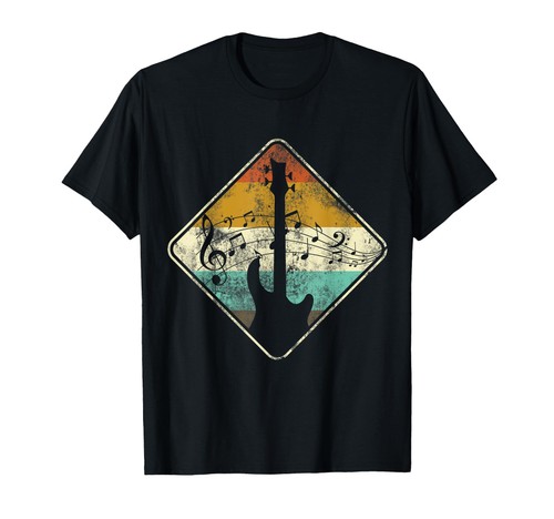 Retro basse guitare shirt - guitare, t-shirt
