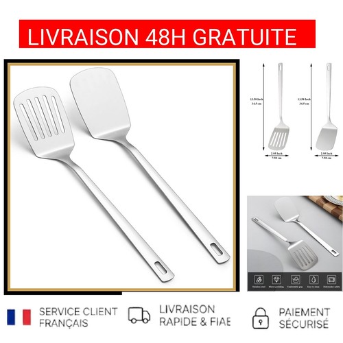 Lot spatules cuisine - 2, acier