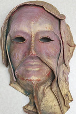 Leather Face Mask - Vintage Venetian Mask, Monk Face Mask, Mask
