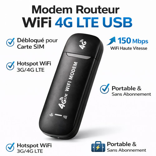 Clé usb modem routeur - wifi, 4g