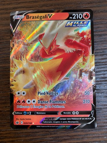Carte pokémon braségali - carte, v