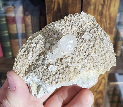 Calcite sur dolomie trimouns - calcite, dolomie,