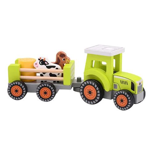 Tracteur jouet bois joueco - tracteur,