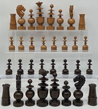 Gorgeous Regency Chess Set XXL 110mm Chess Set Regency 19th Rare » 