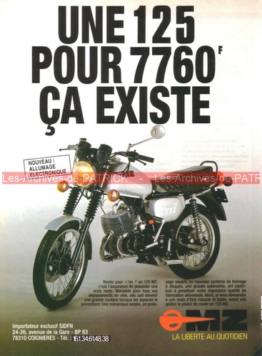 Publicité 125 etz - publicité,