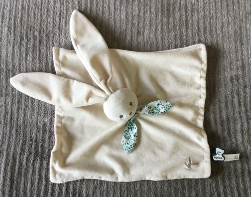 Doudou lapin blanc crème - doudou,
