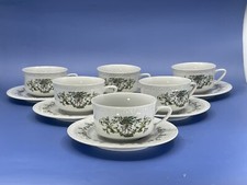 6 cups coffee tea saucers - Villeroy & Boch - Trianon decor - vintage