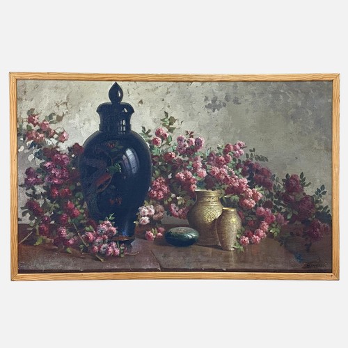 Tableau ancien hst fleurs - ancien,