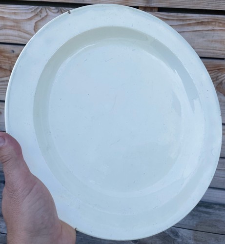 Plat blanc faïence - blanc,