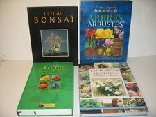 LOT 4 LIVRES JARDINAGE GUIDE CLAUSE PLANTES EN POT ARBRES ARBUSTES ART BONSAÏ