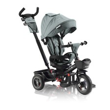 FableKids Tricycle Noemi 5 en 1 avec barre de poussée de 18 mois à 25 kg Gris