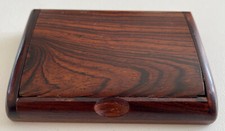 Porte-cartes de bureau en bois massif exotique, palissandre ou bois de rose