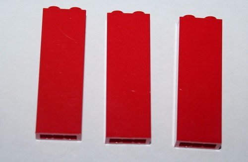 Lego ferrari 3xred brick 1x2x5 - lego,