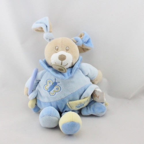 Doudou lapin bleu - , jaune