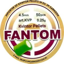 Kvintor Phantom Kwintor Phantom 4.5 mm .177 cal. 50 pcs GREEN pellets for airgun