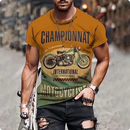 Tee shirt moto route rider - tee,