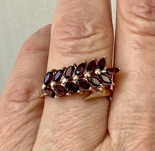 Beau grenat ancienne bague - bague, or