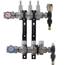 Kit Collecteur pour Plancher Chauffant RBM Laiton et Polymère avec Débitmètre 3