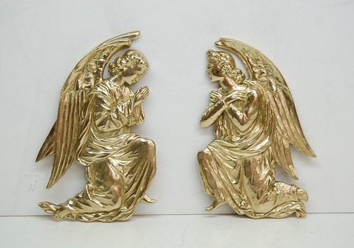 Pair solid brass angels for - pair,