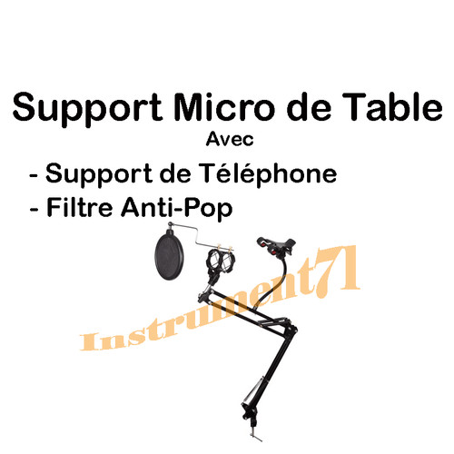 Pied micro antipop avec - +,