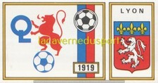 109 ECUSSON BADGE OLYMPIQUE LYONNAIS STICKER PANINI FOOTBALL FRANCE 1976 1977