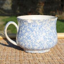 Large Antique Creil and Montereau Earthenware Chocolate Cup Seeding Flowers