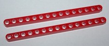 2 Lego Technic Red Liftarm 1x15 ref 32278 set 9398 8258 8288 8294 8081 8145 8386
