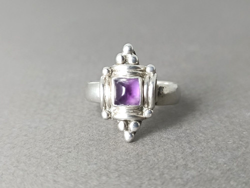 Ancienne bague améthyste sur - bague,