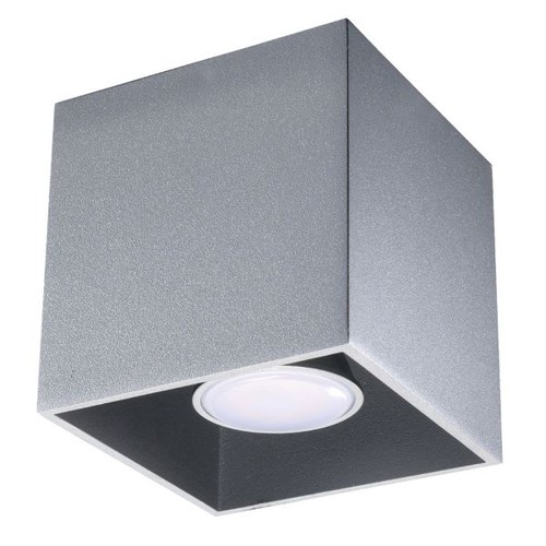 Plafonnier aluminium gris gu10 - aluminium,